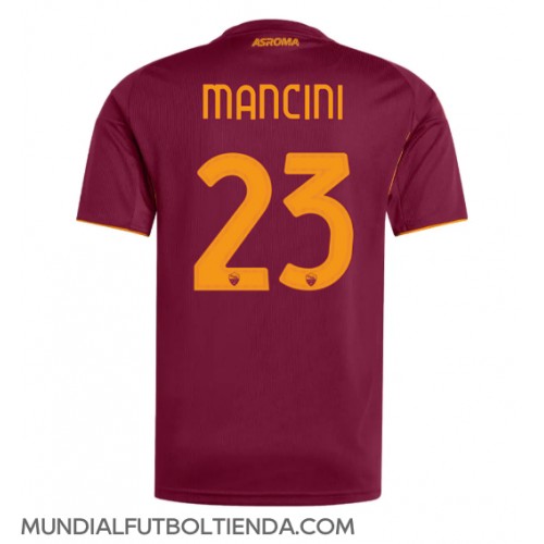 Camiseta AS Roma Gianluca Mancini #23 Primera Equipación Replica 2025-26 mangas cortas